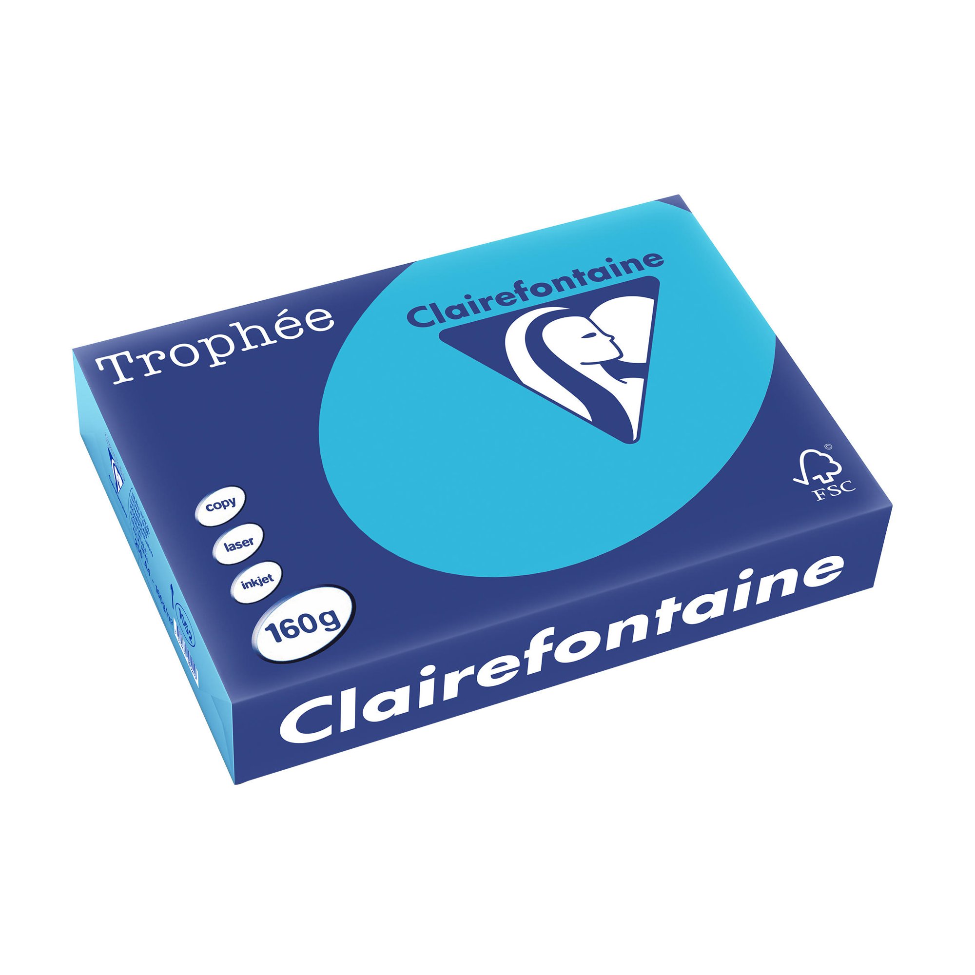 Trophee A4 Coloured Card 160G 250F Royal Blue [Each = 250]