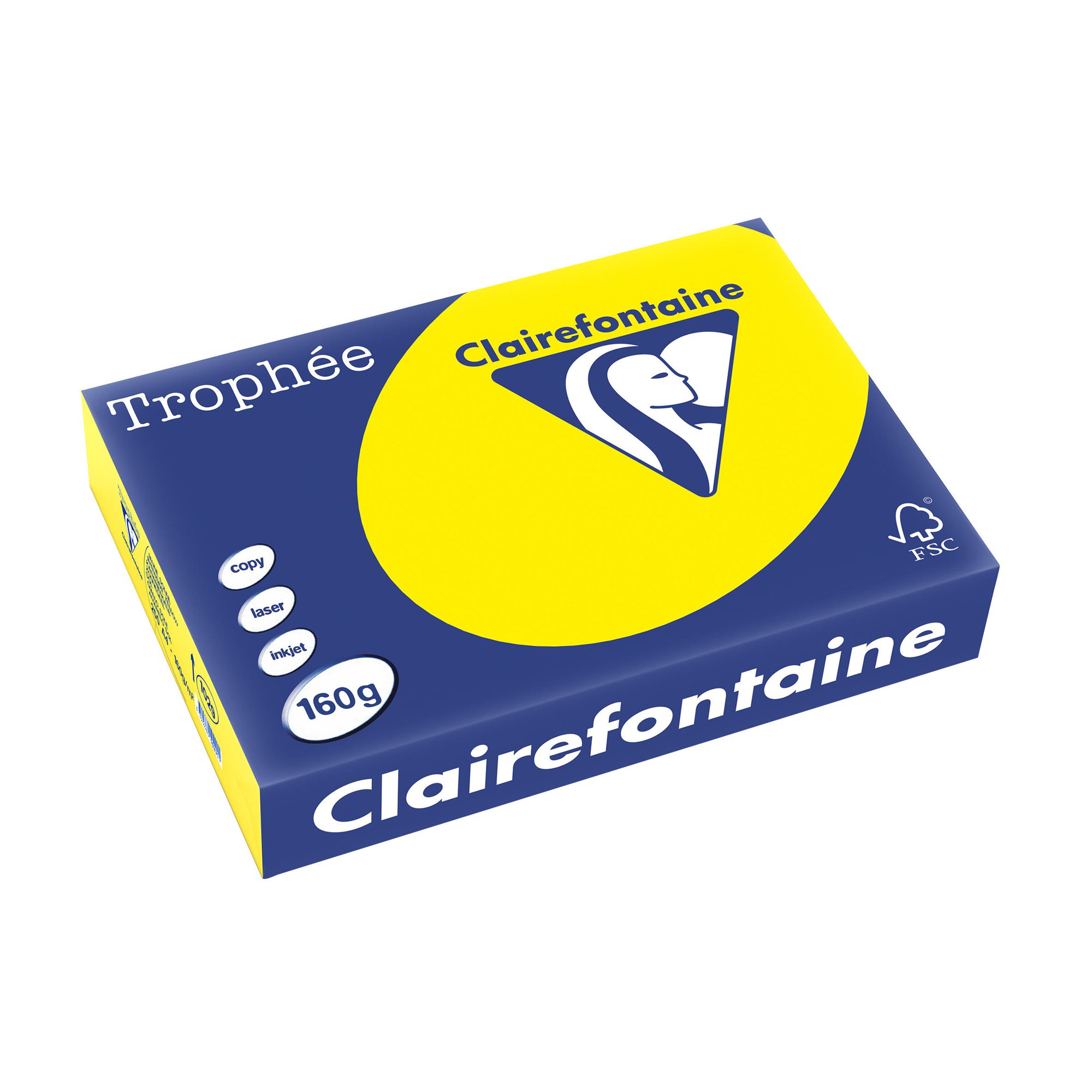 Trophee A4 Coloured Card 160G 250Sh Int.Yellow [Each=250]