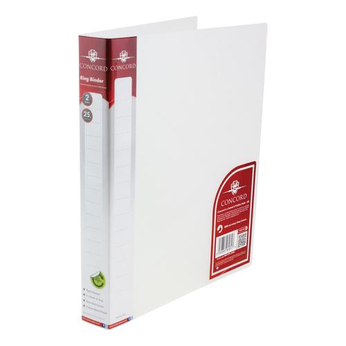 Concord Natural Ring BInder Polypropylene 2 O-Ring 25mm Size A4 Clear Ref 6061-PFL (CLR) [Pack 10]