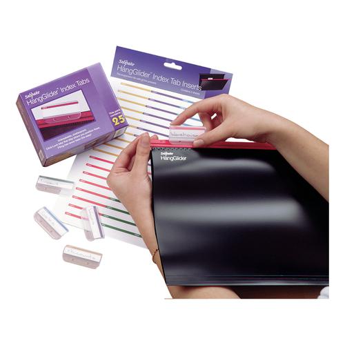 Snopake HangGlider Plastic Tabs for Suspension File Clear Ref 10278 [Pack 25] Snopake
