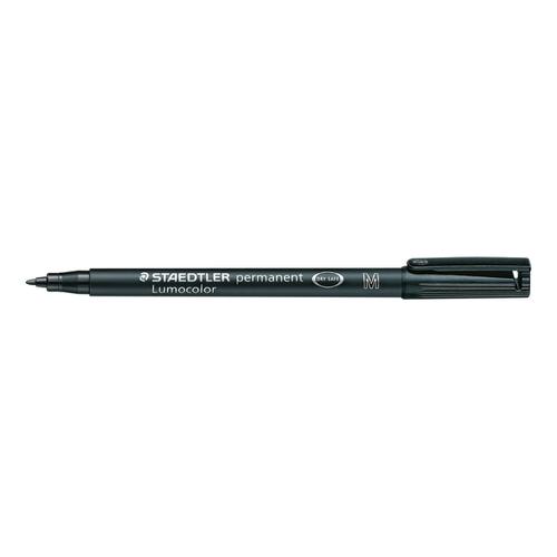 Staedtler 317 Lumocolor Permanent Pen Medium 1.0mm Line Black Ref 317-9 [Pack 10]