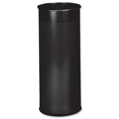 Durable Umbrella Stand Tubular Steel Perforated 28.5 Litre Capacity 280x635mm Black Ref 3350/01 4075648 Buy online at Office 5Star or contact us Tel 01594 810081 for assistance