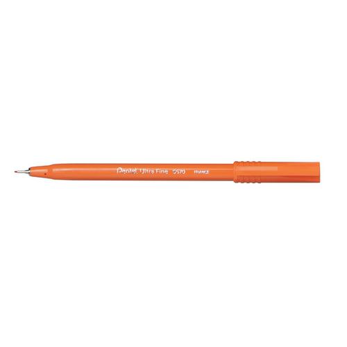 Pentel S570 Ultra Fine Pen Plastic 0.6mm Tip 0.3mm Line Red Ref S570-B [Pack 12] Pentel Co