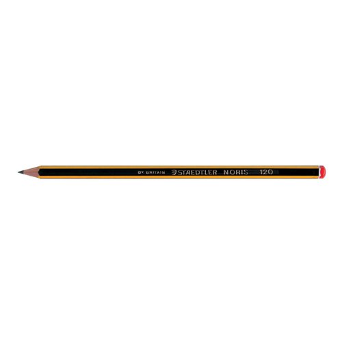 Staedtler 120 Noris Pencil 2B Orange Cap Ref 120-0 [Pack 12]