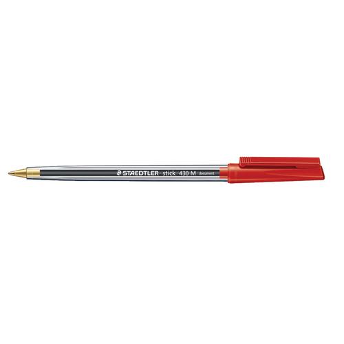 STAEDTLER Stick 430 M-2 Ball-point Pen RED X 3 pcs Medium line width 0.35mm 