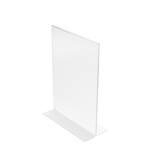 Stand Up Sign Holder Double Sided Portrait A4 Clear