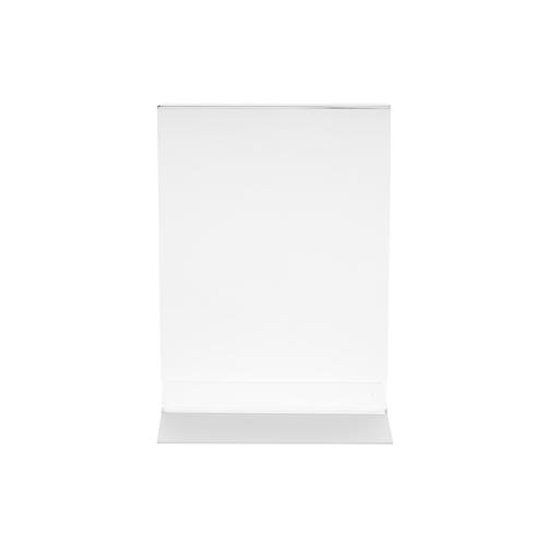Stand Up Sign Holder Double Sided Portrait A4 Clear