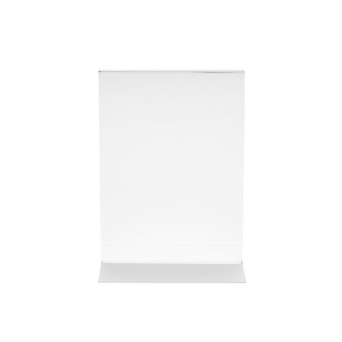 Stand Up Sign Holder Double Sided Portrait A5 Clear