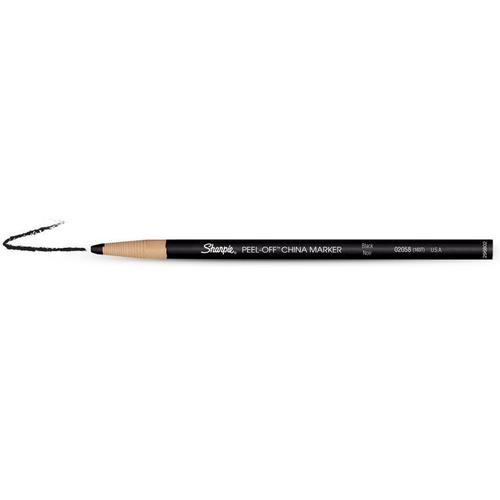 Sharpie China Wax Marker Pencil Peel-off Unwraps to Sharpen Black Ref S0305071 [Pack 12]