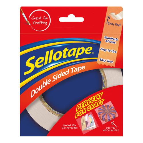 Sellotape Double Sided Tape 12mm x 33m [Pack 12]