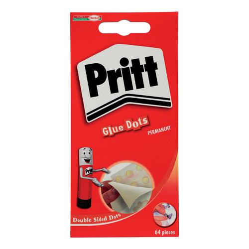 Pritt Glue Dots Permanent Double-sided 64 per Wallet Ref 1444964 [Pack 12]