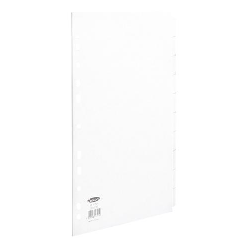 Concord Subject Dividers 10-Part Multipunched 150gsm A4 White Ref 79701