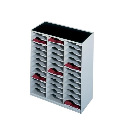Paperflow Modulodoc Mailsorter Plastic Stackable 36x A4 Compartments W674xD308xH791mm Grey Ref 80302