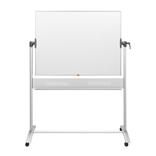 Nobo Mobile Nano Clean Whiteboard Easel Magnetic Steel Horizontal Pivot W1200xH900mm Board Ref 1901029 ACCO Brands