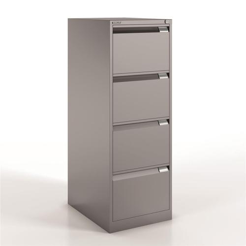 Bisley Filing Cabinet 4 Drawer 470x622x1321mm Goose Grey Ref 1643-av4