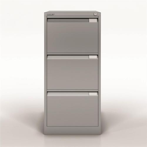 Bisley Filing Cabinet 470x622x1016mm 3 Drawer Goose Grey Ref 1633-av4