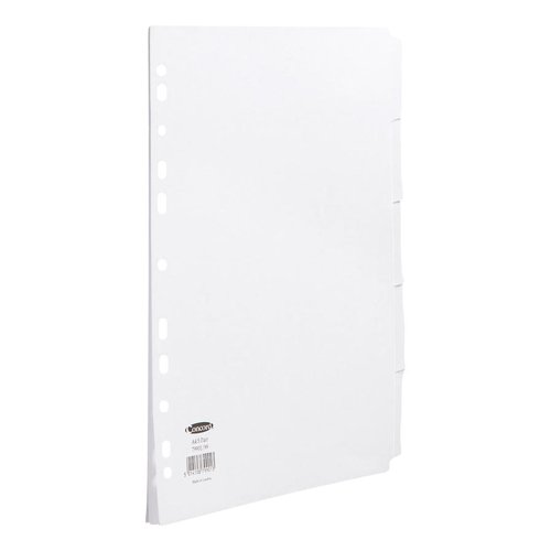 Concord Subject Dividers 5-Part Multipunched 150gsm A4 White Ref 79901