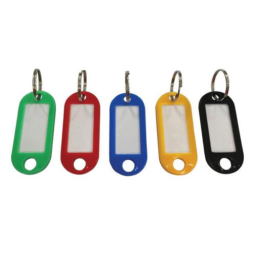 5 Star Facilities Key Hanger Fob Label 50x22mm Assorted [Pack 100]