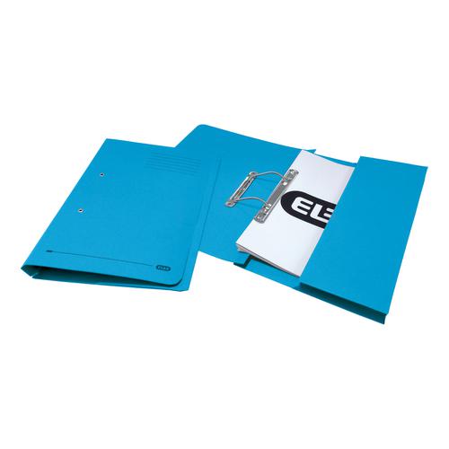 Elba StrongLine Transfer Spring File Recycled 320gsm Foolscap Blue Ref 100090146 [Pack 25]