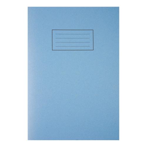 Silvine Exercise Book Plain 80 Pages 75gsm A4 Blue Ref EX114 [Pack 10]