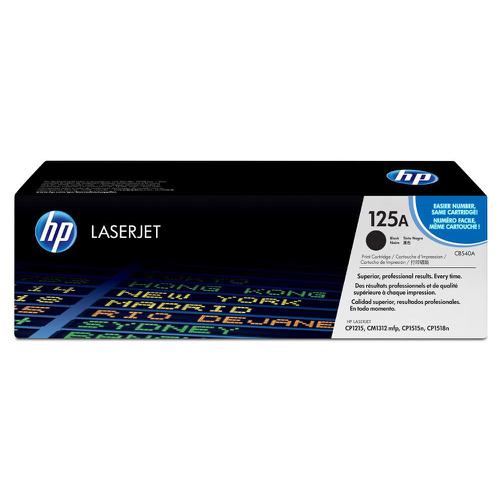 HP 125A Laser Toner Cartridge Page Life 2200pp Black Ref CB540AD [Pack 2]