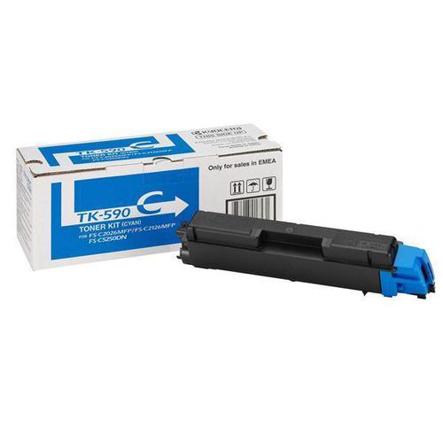 Kyocera TK-590C Laser Toner Cartridge Page Life 5000pp Cyan Ref 1T02KVCNL0