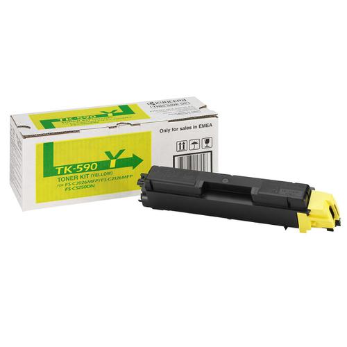 Kyocera TK-590Y Laser Toner Cartridge Page Life 5000pp Yellow Ref 1T02KVANL0