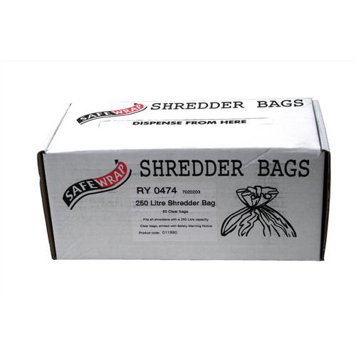 Robinson Young Safewrap Shredder Bags 250 Litre Ref RY0474 [Pack 50]