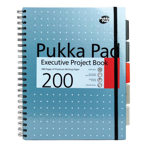 Pukka Pad Project Book Wirebound 200pp 80gsm A4+ Metallic Ref 6970-MET [Pack 3] 4016570 Buy online at Office 5Star or contact us Tel 01594 810081 for assistance