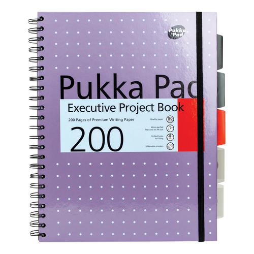 Pukka Pad Project Book Wirebound 200pp 80gsm A4+ Metallic Ref 6970-MET [Pack 3] Pukka Pads Ltd