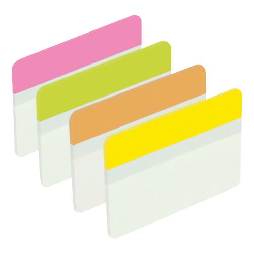 Post-it Index Filing Tabs Strong Flat 51x38mm Six Each of Pin/Lim/Ora/Yel Ref 686-PLOY [Pack 24] 4076506 Buy online at Office 5Star or contact us Tel 01594 810081 for assistance