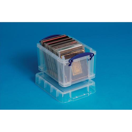 Really Useful Storage Box Plastic Lightweight Robust Stackable 3 Litre W180xD245xH160mm Clear Ref 3C  884871