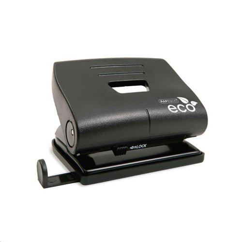 Rapesco ECO Medium Hole Punch - 100% Recycled ABS (20 Sheets) (black)