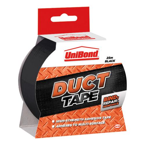 UniBond Duct Tape 50mmx25m Black Ref 1517009