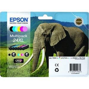 Epson 24XL Inkjet Cartridge Elephant HY B/C/M/Y/LC/LM 55.7ml Ref C13T24384012 [Pack 6]  102132