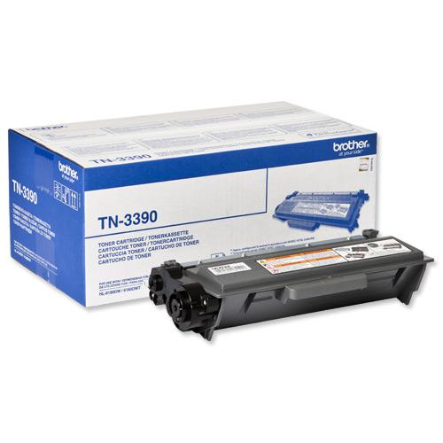 Brother Laser Toner Cartridge Super High Yield Page Life 12000pp Black Ref TN3390
