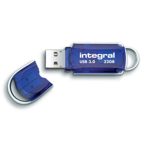 Integral Courier Flash Drive USB 3.0 Blue 32GB Ref INFD32GBCOU3.0  102208