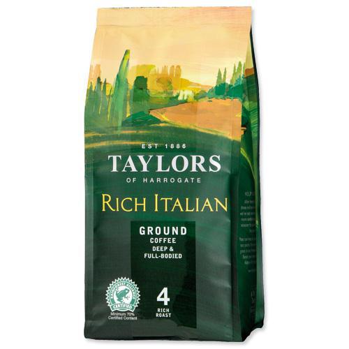 Taylors of Harrogate Rich Italian Coffee Roast & Ground Dark Roast 227g Ref A07660  102273