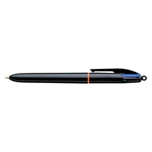 Bic 4-Colour Pro Ball Pen Medium 1.0mm Tip 0.32mm Line Blue Black Red Green Ref 982869 [Pack 12] Bic