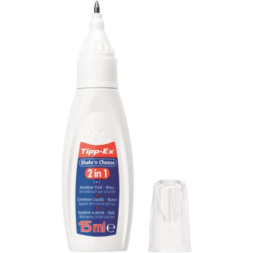 Tipp-Ex Shake n Choose 2 in 1 Correction Fluid Pen 15ml White Ref 9017312 [Pack 10] 102482 Buy online at Office 5Star or contact us Tel 01594 810081 for assistance