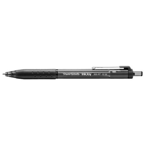 Paper Mate InkJoy 300 RT Ball Pen Medium 1.0mm Tip Black Ref S0959910 [Pack 12] Newell Rubbermaid