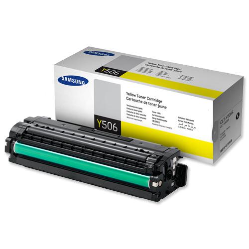 Samsung CLT-Y506S Laser Toner Cartridge Page Life 1500pp Yellow Ref SU524A