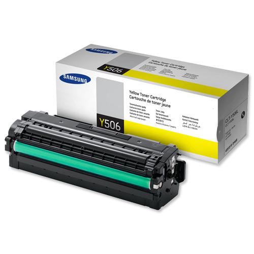 Samsung CLT-Y506L Laser Toner Cartridge High Yield Page Life 3500pp Yellow Ref SU515A
