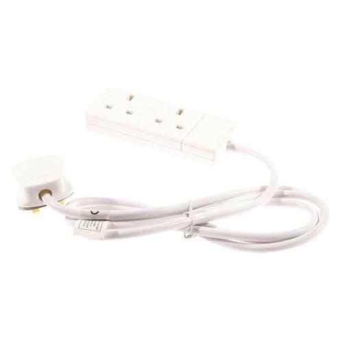 Extension Lead 2-Way Socket 2m Cable