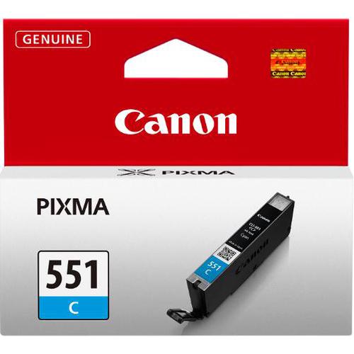 Canon CLI-551C Inkjet Cartridge Page Life 298pp 7ml Cyan Ref 6509B001 Canon