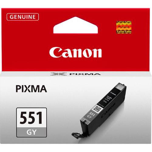 Canon CLI-551GY Inkjet Cartridge Page Life 125pp 7ml Grey Ref 6512B001