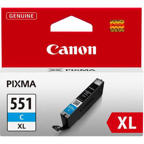 Canon CLI-551C XL Inkjet Cartridge 11ml Page Life 665pp Cyan Ref 6444B001