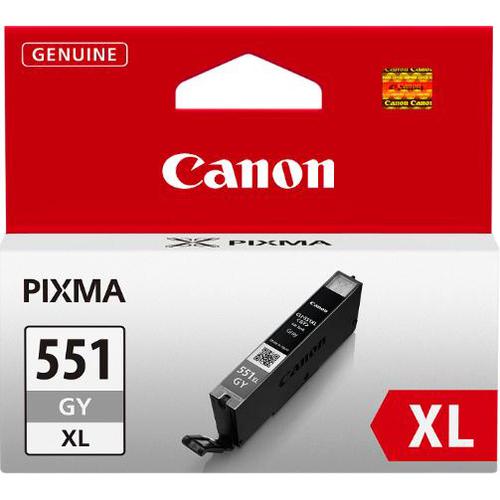 Canon CLI-551GY XL Inkjet Cartridge HY Page Life 275pp 11ml Photos Grey Ref 6447B001 4069561 Buy online at Office 5Star or contact us Tel 01594 810081 for assistance