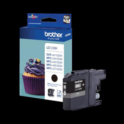 Brother Inkjet Cartridge Page Life 600pp Black Ref LC123BK Brother