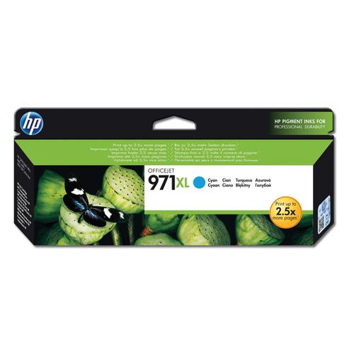 Hewlett Packard [HP] No.971XL Inkjet Cartridge High Yield Page Life 6600pp 86.5ml Cyan Ref CN626AE
